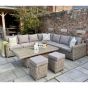 Amalfi Outdoor Large Corner Set With Riser Table + 2 Stools by Hill Interiors | Style Our Home  