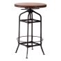 Finlay Walnut And Black Metal Bar Table by Prestige Designs | Style Our Home