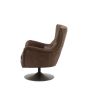 Bristaro Swivel Chair Brown Leather