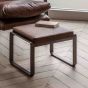 Fabaro Footstool Brown Leather by Gallery Living | Style Our Home
