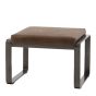 Fabaro Footstool Brown Leather