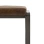 Fabaro Footstool Brown Leather