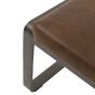 Fabaro Footstool Brown Leather