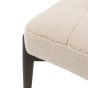 Humberto Footstool Cream Faux Sheepskin