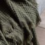 Softano Touch Waffle Throw Olive