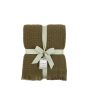 Softano Touch Waffle Throw Olive
