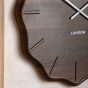 Harano Wall Clock Dark Cedar
