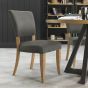 Marque Rustic Oak Upholstered Chair - Dark Grey Fabric (Pair) - Style Our Home