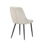 Aurelmore Natural Chenille Fabric Dining Chair with Black Metal Legs (2pk)