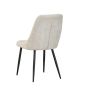 Aurelmore Natural Chenille Fabric Dining Chair with Black Metal Legs (2pk)