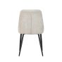 Aurelmore Natural Chenille Fabric Dining Chair with Black Metal Legs (2pk)