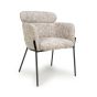 Parkgley Toffee Textured Fabric Accent Chair with Black Metal Legs (2pk)