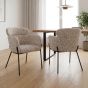 Parkgley Toffee Textured Fabric Accent Chair with Black Metal Legs (2pk) by Shankar | Style Our Home