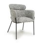 Parkgley Moss Heather Textured Fabric Accent Chair with Black Metal Legs (2pk)
