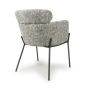 Parkgley Moss Heather Textured Fabric Accent Chair with Black Metal Legs (2pk)