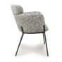 Parkgley Moss Heather Textured Fabric Accent Chair with Black Metal Legs (2pk)