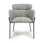 Parkgley Moss Heather Textured Fabric Accent Chair with Black Metal Legs (2pk)