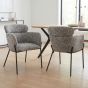 Parkgley Moss Heather Textured Fabric Accent Chair with Black Metal Legs (2pk) by Shankar | Style Our Home