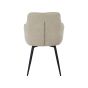 Wexfohall Beige Fabric Mid-Century Style Dining Chair – Metal Legs (2pk)