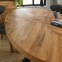 Ellipse Rustic Oak 6 Seater Dining Table by Bentley Designs | Style Our Home
