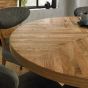 Ellipse Rustic Oak 4 Seat Circular Dining Table by Bentley Designs | Style Our Home
