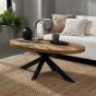 Ellipse Rustic Oak Coffee Table by Bentley Designs | Style Our Home
