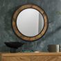 Ellipse Rustic Oak Wall Mirror by Bentley Designs | Style Our Home