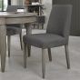 Monroe Silver Grey Upholstered Chair - Slate Grey Fabric (Pair) by Bentley Designs | Style Our Home
