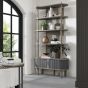 Monroe Silver Grey Open Display Unit by Bentley Designs | Style Our Home