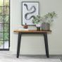 Emerson Rustic Oak & Peppercorn Console Table by Bentley Designs | Style Our Home

