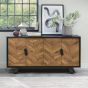 Emerson Rustic Oak & Peppercorn Wide Sideboard by Bentley Designs | Style Our Home
