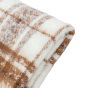 Checkano Faux Mohair Throw Tan
