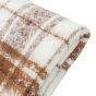 Checkano Faux Mohair Throw Tan