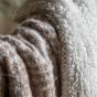 Wovenano Natural Faux Mohair Sherpa Throw