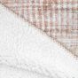 Wovenano Natural Faux Mohair Sherpa Throw