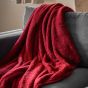 Teddano Fleece Throw Merlot by Gallary Living | Style Our Home
