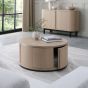 Vega Scandi Oak & Peppercorn Round Coffee Table by Bentley Designs | Style Our Home