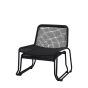Sassaro Lounge Chair with Footstool Black