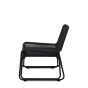 Sassaro Lounge Chair with Footstool Black