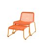 Sassaro Lounge Chair with Footstool Orange