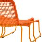 Sassaro Lounge Chair with Footstool Orange