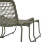 Sassaro Lounge Chair with Footstool Green