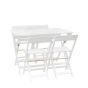Lindaro White Folding Dining Set