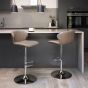 Rosso - Stone Vintage Faux Leather Gas Lift Swivel Barstool with Chrome Base (Single) by Bentley Designs | Style Our Home