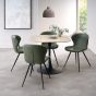 Carter Beige Sintered Stone Square Bistro Table with Black Base by Bentley Designs | Style Our Home