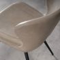 Arlo - Vintage Stone Faux Leather Chair with Black Legs (Pair)