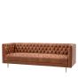 Daltaro Sofa Antique Brown Leather
