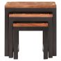 Artivora Set of Three Acacia Wood and Metal Nesting Tables by Prestige Designs | Style Our Home