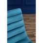 Vogara Teal Velvet Curving Profile Lounge Chair