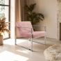 Vogara Pink Velvet Lounge Chair